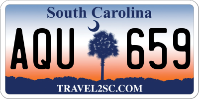 SC license plate AQU659