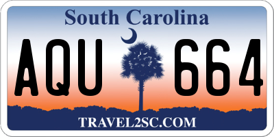 SC license plate AQU664