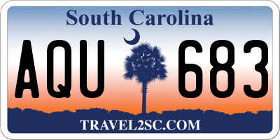 SC license plate AQU683
