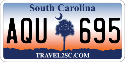 SC license plate AQU695