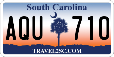 SC license plate AQU710