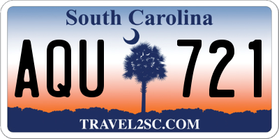 SC license plate AQU721