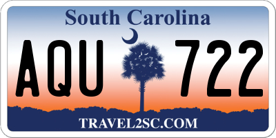 SC license plate AQU722