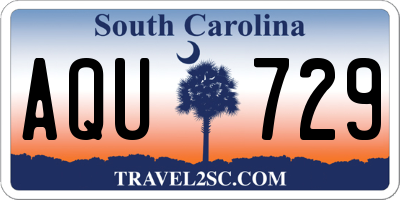 SC license plate AQU729