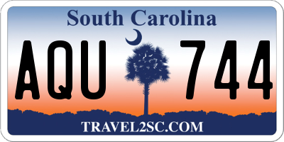 SC license plate AQU744