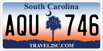 SC license plate AQU746