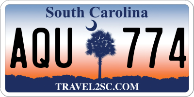 SC license plate AQU774