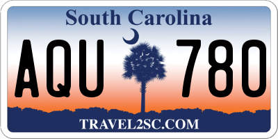 SC license plate AQU780