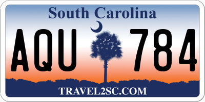 SC license plate AQU784