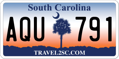 SC license plate AQU791