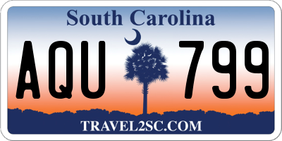 SC license plate AQU799