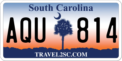 SC license plate AQU814