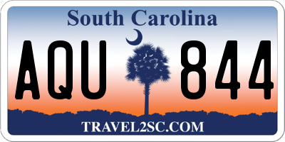 SC license plate AQU844