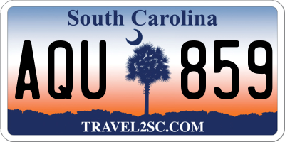 SC license plate AQU859