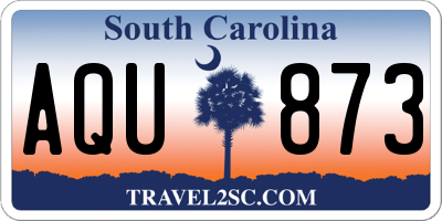 SC license plate AQU873