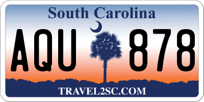 SC license plate AQU878