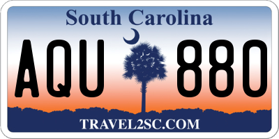 SC license plate AQU880