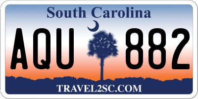 SC license plate AQU882