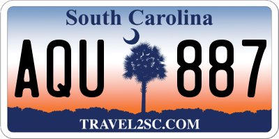 SC license plate AQU887