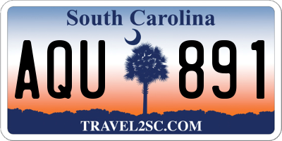 SC license plate AQU891