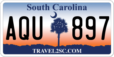 SC license plate AQU897