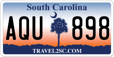 SC license plate AQU898