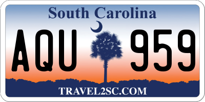 SC license plate AQU959