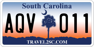SC license plate AQV011