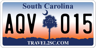SC license plate AQV015