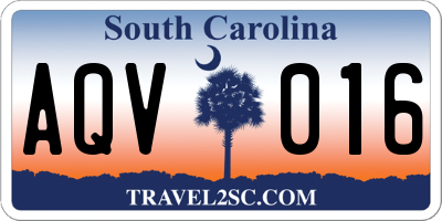 SC license plate AQV016