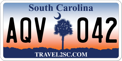 SC license plate AQV042