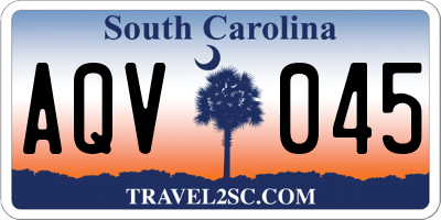 SC license plate AQV045