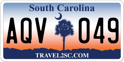 SC license plate AQV049