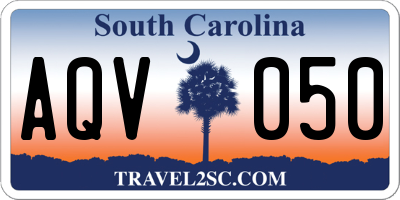SC license plate AQV050