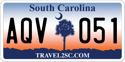 SC license plate AQV051