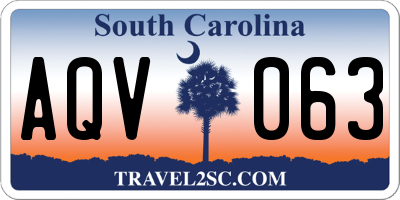SC license plate AQV063