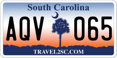 SC license plate AQV065
