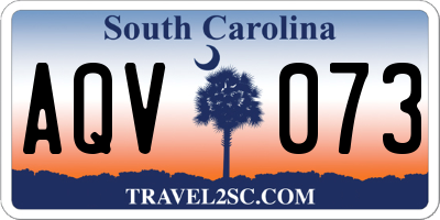 SC license plate AQV073