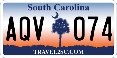SC license plate AQV074