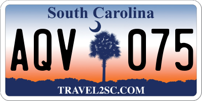 SC license plate AQV075