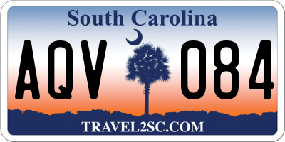 SC license plate AQV084