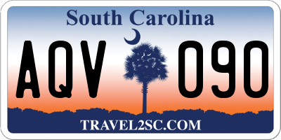 SC license plate AQV090