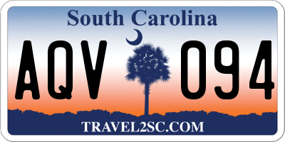 SC license plate AQV094
