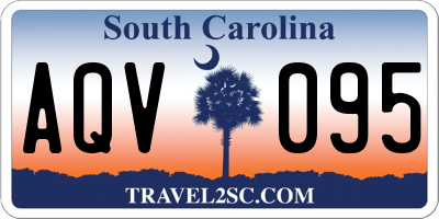 SC license plate AQV095