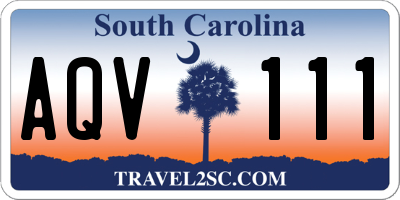 SC license plate AQV111