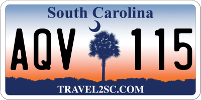 SC license plate AQV115