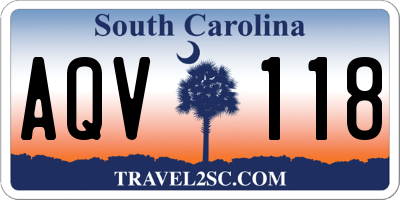 SC license plate AQV118