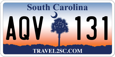 SC license plate AQV131