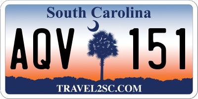 SC license plate AQV151