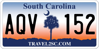 SC license plate AQV152